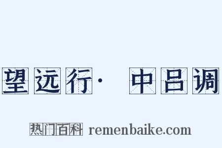 望远行·中吕调是什么意思的图片